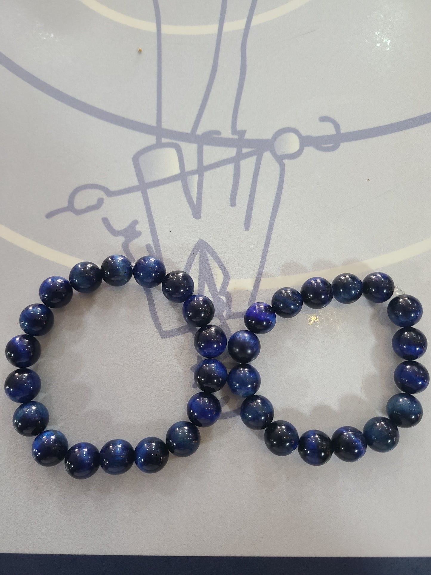 Sky Blue Tiger Eye Beads Bracelet