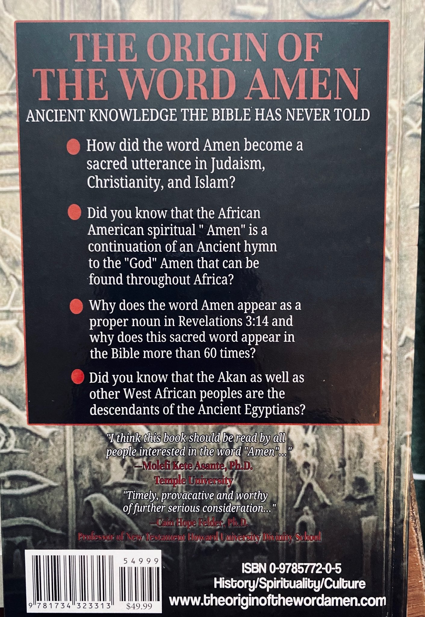 The Origin of the Word Amen: Ancient Knowledge the Bible Has Never Told by O. Kwame Osei; Editor-Ph.D. Jahi Issa; Editor-Ph.D. Salim Faraji