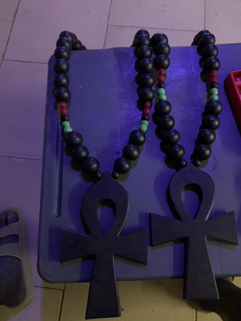 Big Wood Beaded Big Ankh