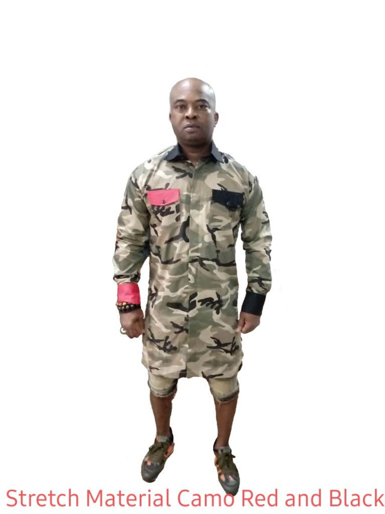 Camo and Red Shirt