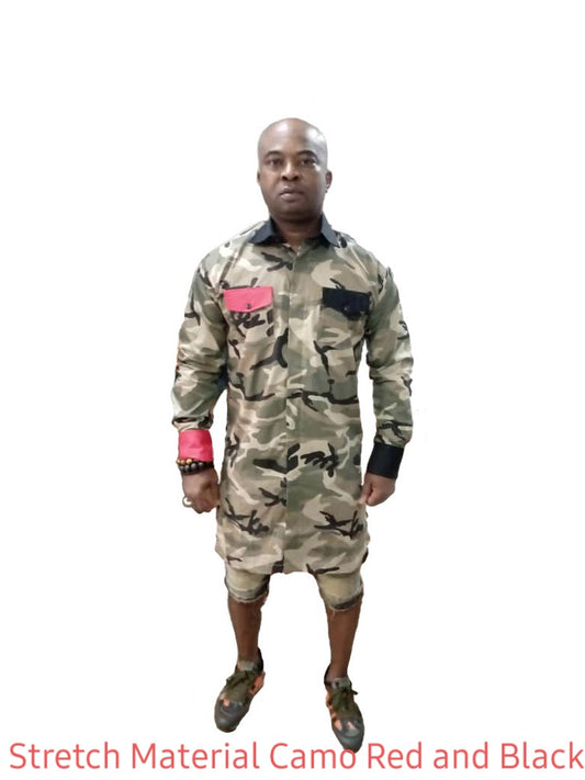 Camo and Red Shirt